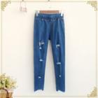 Fray Tapered Jeans