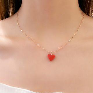Heart Pendant Necklace Same As Image - One Size