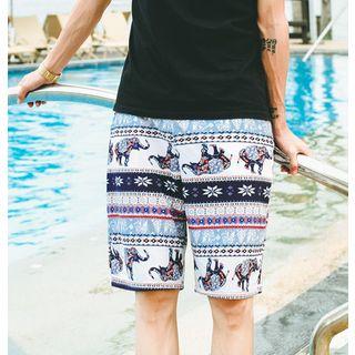 Elephant Print Swim Shorts