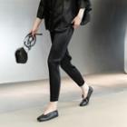 Crinkled Pencil Pants Black - One Size