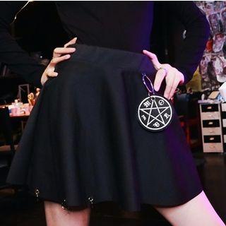 Patched A-line Mini Skirt