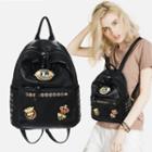 Faux Leather Sequined Backpack