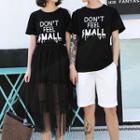 Lettering Couple Matching T-shirt / Shorts