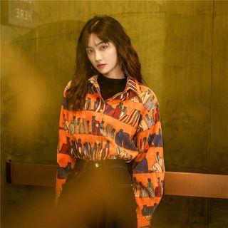 People Print Corduroy Blouse