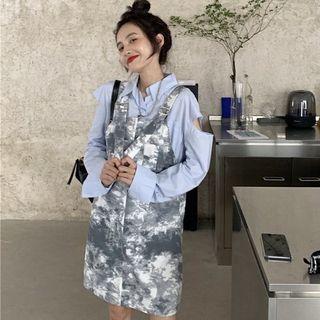 Tie-dye Jumper Dress As Shown In Figure - One Size