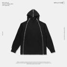 Loose-fit Zipper-accent Hooded Pullover