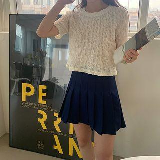 Smocked Cropped T-shirt