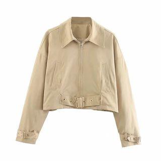 Belt-wait Zip Jacket