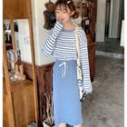 Striped Sweater / Drawstring Skirt