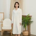 Plain Boxy-fit Long Shirtdress
