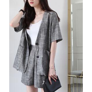 Short-sleeve M Lange Linen Blend Jacket