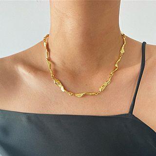 Irregular Alloy Necklace / Drop Earring