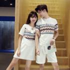 Couple Matching Patterned T-shirt Dress / Short-sleeve T-shirt / Shorts