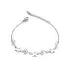 Simple And Elegant Star Pearl 316l Stainless Steel Bracelet Silver - One Size