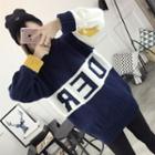 Color Block Thick Long Sweater