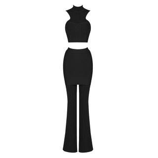 Set: Halter Top + Bootcut Pants