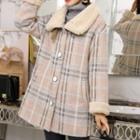 Plaid / Herringbone Single-breasted Coat