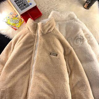 Embroidered Two Way Fleece Lined Padding Jacket