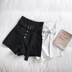 Stitch Trim Wide-leg Shorts