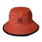 Embroidered Piped Bucket Hat