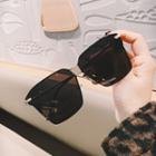 Oversized Square Sunglasses Black - One Size