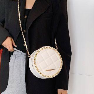 Chained Round Quilted Crossbody Bag