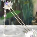 Flower Hair Stick E49 - 1 Pair - As Shown In Figure - One Size