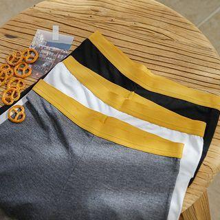 Contrast-banded Silky Leggings
