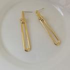 Geometrical Drop Earring 1 Pair - Gold - One Size