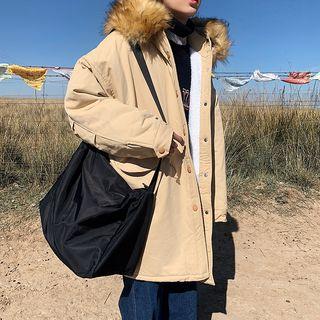 Faux-fur Trim Oversize Parka