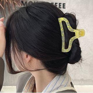 Splattered Transparent Resin Hair Clamp