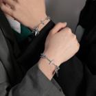 Star Magnetic Stainless Steel Bracelet 1 Pair - Women & Men - Silver - One Size