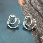 Alloy Interlocking Hoop Earring
