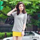 3/4-sleeve Loose-fit Top