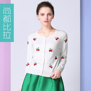 Cherry Embroidered Cardigan