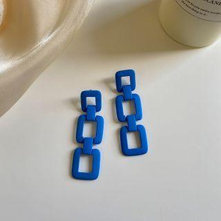 Matte Chain Link Drop Earring