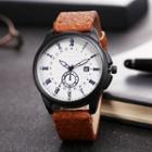 Roman Numeral Fabric Strap Watch