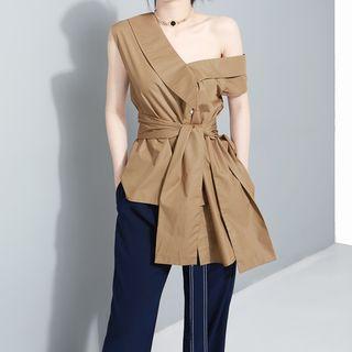 Off Shoulder Sleeveless Blouse