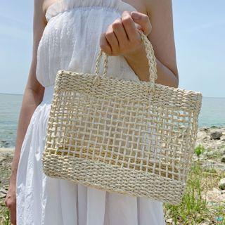 Straw Woven Handbag As Shown In Figure - One Size