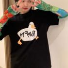 Long-sleeve Floral Print T-shirt Multicolor - One Size