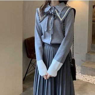 Knit Shirt / Scarf / Mini Skirt