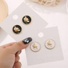 Face Button Stud Earring