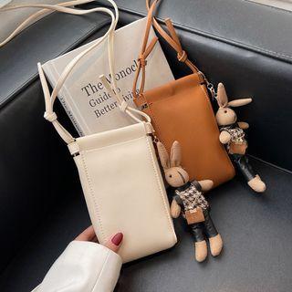 Set: Faux Leather Crossbody Bag + Charm