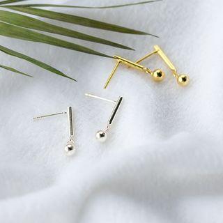 S925 Silver Ball Stud Earrings