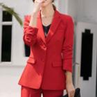 Single-breasted Blazer / Dress Pants / Camisole Top