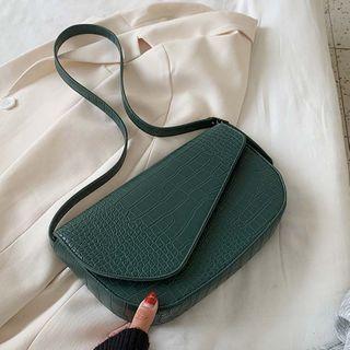 Croc Grain Irregular Crossbody Bag