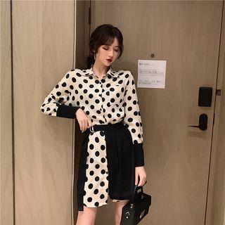 Dotted Shirt Dress / A-line Skirt
