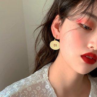 Alloy Button Dangle Earring