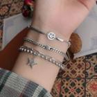 Smiley / Star Sterling Silver Bracelet
