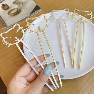 Cat Alloy Hair Stick